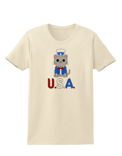 Patriotic Cat - USA Womens T-Shirt by TooLoud-Womens T-Shirt-TooLoud-Natural-X-Small-Davson Sales