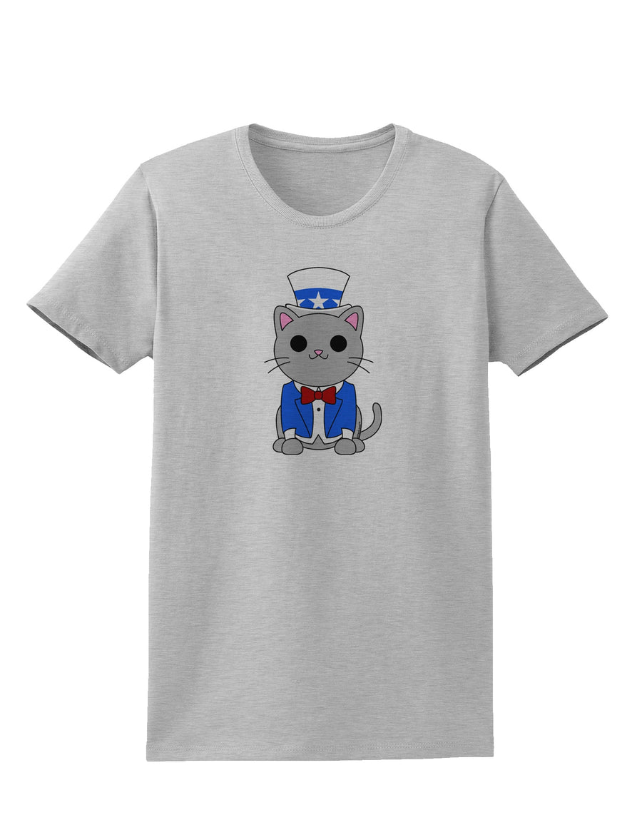 Patriotic Cat Womens T-Shirt by TooLoud-Womens T-Shirt-TooLoud-White-X-Small-Davson Sales