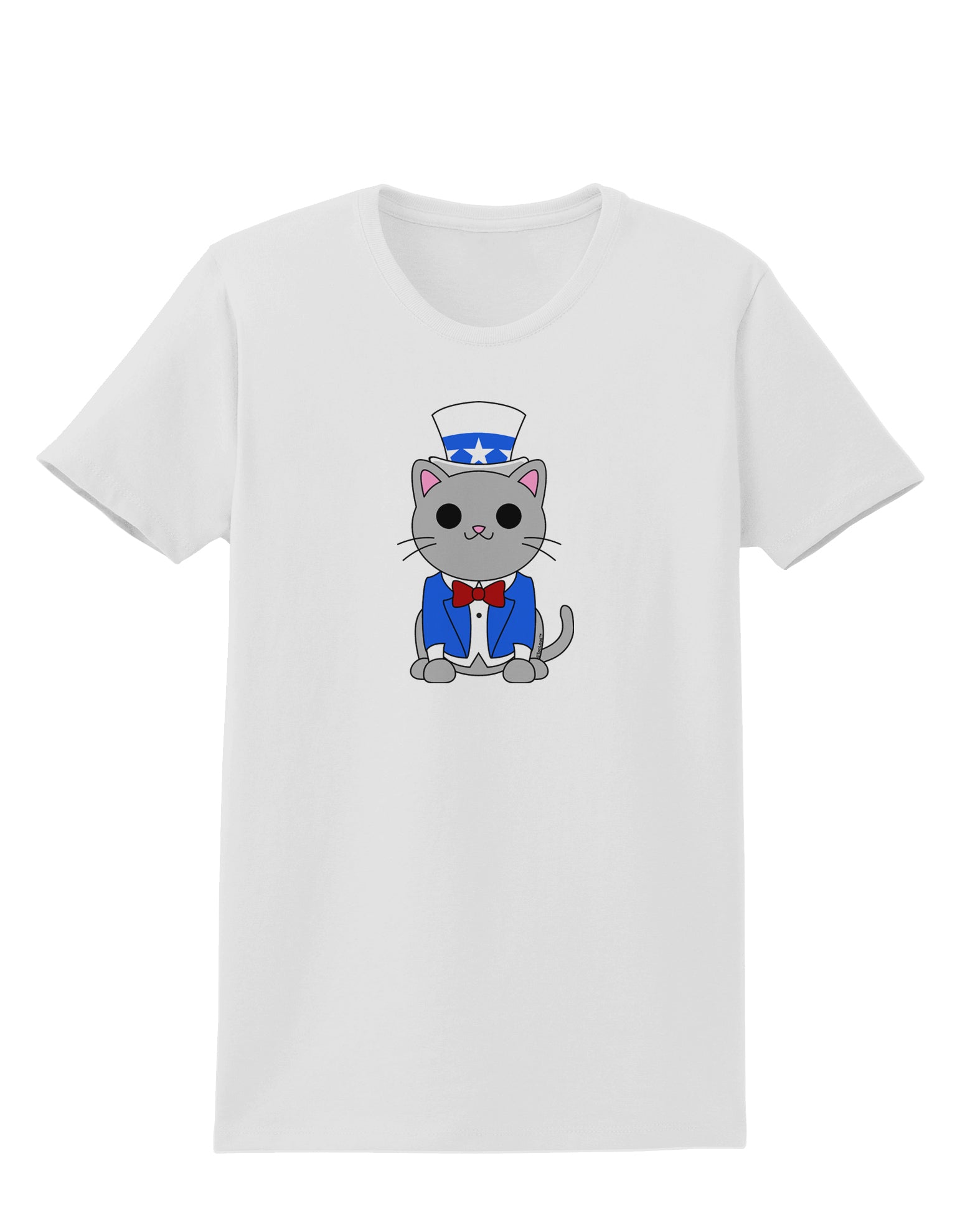 Patriotic Cat Womens T-Shirt by TooLoud-Womens T-Shirt-TooLoud-White-X-Small-Davson Sales