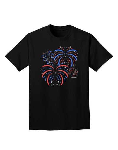 Patriotic Fireworks with Bursting Stars Adult Dark T-Shirt by TooLoud-Mens T-Shirt-TooLoud-Black-Small-Davson Sales