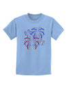 Patriotic Fireworks with Bursting Stars Childrens T-Shirt by TooLoud-Childrens T-Shirt-TooLoud-Light-Blue-X-Small-Davson Sales