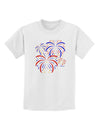 Patriotic Fireworks with Bursting Stars Childrens T-Shirt by TooLoud-Childrens T-Shirt-TooLoud-White-X-Small-Davson Sales