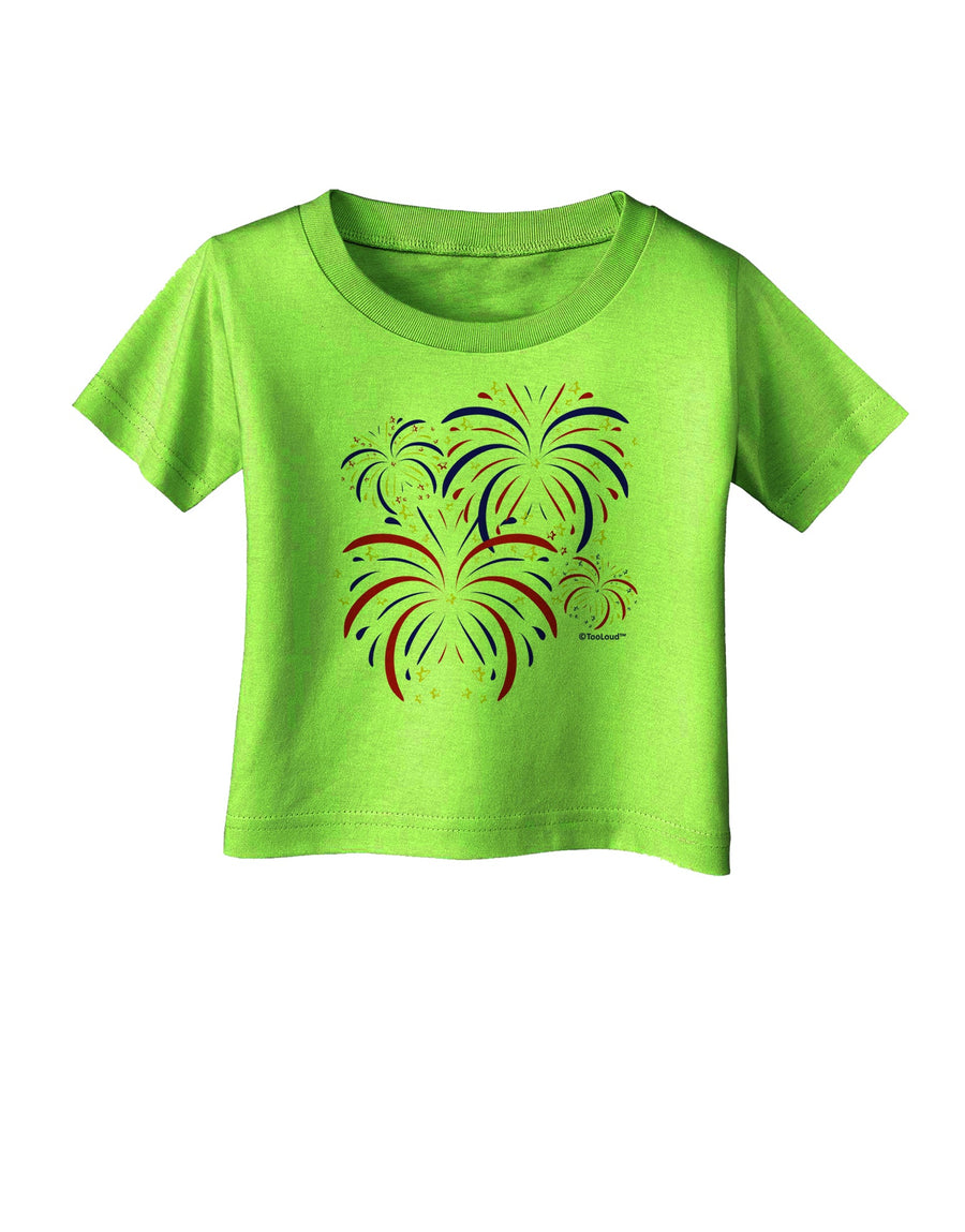 Patriotic Fireworks with Bursting Stars Infant T-Shirt by TooLoud-Infant T-Shirt-TooLoud-White-06-Months-Davson Sales