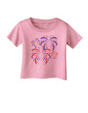 Patriotic Fireworks with Bursting Stars Infant T-Shirt by TooLoud-Infant T-Shirt-TooLoud-Candy-Pink-06-Months-Davson Sales