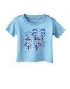 Patriotic Fireworks with Bursting Stars Infant T-Shirt by TooLoud-Infant T-Shirt-TooLoud-Aquatic-Blue-06-Months-Davson Sales