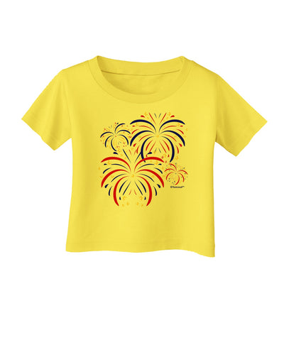 Patriotic Fireworks with Bursting Stars Infant T-Shirt by TooLoud-Infant T-Shirt-TooLoud-Yellow-06-Months-Davson Sales