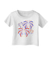 Patriotic Fireworks with Bursting Stars Infant T-Shirt by TooLoud-Infant T-Shirt-TooLoud-White-06-Months-Davson Sales