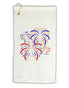 Patriotic Fireworks with Bursting Stars Micro Terry Gromet Golf Towel 16 x 25 inch by TooLoud-Golf Towel-TooLoud-White-Davson Sales