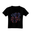 Patriotic Fireworks with Bursting Stars Toddler T-Shirt Dark by TooLoud-Toddler T-Shirt-TooLoud-Black-2T-Davson Sales