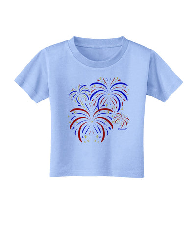 Patriotic Fireworks with Bursting Stars Toddler T-Shirt by TooLoud-Toddler T-Shirt-TooLoud-Aquatic-Blue-2T-Davson Sales