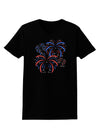 Patriotic Fireworks with Bursting Stars Womens Dark T-Shirt by TooLoud-Womens T-Shirt-TooLoud-Black-X-Small-Davson Sales