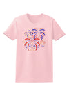 Patriotic Fireworks with Bursting Stars Womens T-Shirt by TooLoud-Womens T-Shirt-TooLoud-PalePink-X-Small-Davson Sales