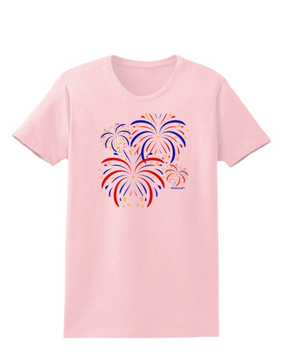 Patriotic Fireworks with Bursting Stars Womens T-Shirt by TooLoud-Womens T-Shirt-TooLoud-PalePink-X-Small-Davson Sales