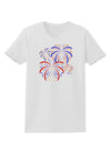 Patriotic Fireworks with Bursting Stars Womens T-Shirt by TooLoud-Womens T-Shirt-TooLoud-White-X-Small-Davson Sales