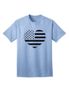 Patriotic Heart Design - Stamp Style Adult T-Shirt by TooLoud-Mens T-shirts-TooLoud-Light-Blue-Small-Davson Sales