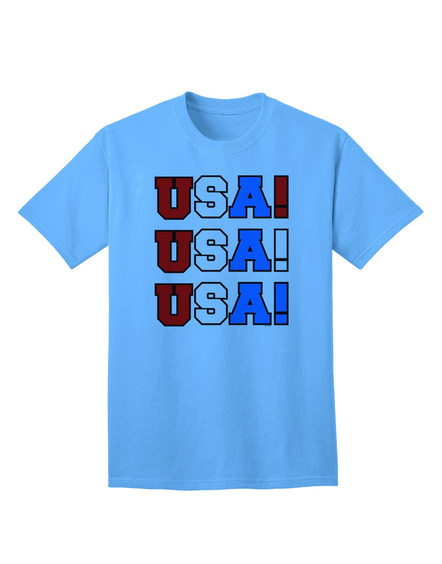Patriotic USA Adult T-Shirt-Mens T-shirts-TooLoud-Aquatic-Blue-Small-Davson Sales