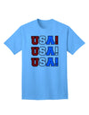 Patriotic USA Adult T-Shirt-Mens T-shirts-TooLoud-Aquatic-Blue-Small-Davson Sales