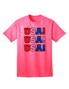 Patriotic USA Adult T-Shirt-Mens T-shirts-TooLoud-Neon-Pink-Small-Davson Sales