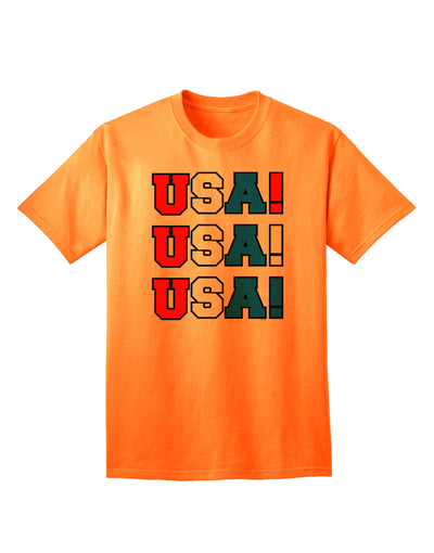 Patriotic USA Adult T-Shirt-Mens T-shirts-TooLoud-Neon-Orange-Small-Davson Sales