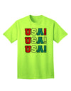 Patriotic USA Adult T-Shirt-Mens T-shirts-TooLoud-Neon-Green-Small-Davson Sales