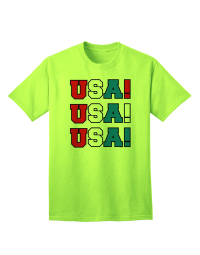 Patriotic USA Adult T-Shirt-Mens T-shirts-TooLoud-Neon-Green-Small-Davson Sales