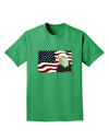 Patriotic USA Flag with Bald Eagle Adult Dark T-Shirt by TooLoud-Mens T-Shirt-TooLoud-Kelly-Green-Small-Davson Sales