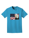 Patriotic USA Flag with Bald Eagle Adult Dark T-Shirt by TooLoud-Mens T-Shirt-TooLoud-Turquoise-Small-Davson Sales