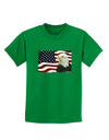 Patriotic USA Flag with Bald Eagle Childrens Dark T-Shirt by TooLoud-Childrens T-Shirt-TooLoud-Kelly-Green-X-Small-Davson Sales