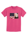 Patriotic USA Flag with Bald Eagle Childrens Dark T-Shirt by TooLoud-Childrens T-Shirt-TooLoud-Sangria-X-Small-Davson Sales