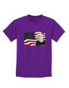 Patriotic USA Flag with Bald Eagle Childrens Dark T-Shirt by TooLoud-Childrens T-Shirt-TooLoud-Purple-X-Small-Davson Sales