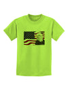 Patriotic USA Flag with Bald Eagle Childrens T-Shirt by TooLoud-Childrens T-Shirt-TooLoud-Lime-Green-X-Small-Davson Sales