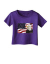 Patriotic USA Flag with Bald Eagle Infant T-Shirt Dark by TooLoud-Infant T-Shirt-TooLoud-Purple-06-Months-Davson Sales