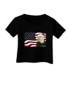 Patriotic USA Flag with Bald Eagle Infant T-Shirt Dark by TooLoud-Infant T-Shirt-TooLoud-Black-06-Months-Davson Sales