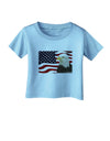 Patriotic USA Flag with Bald Eagle Infant T-Shirt by TooLoud-Infant T-Shirt-TooLoud-Aquatic-Blue-06-Months-Davson Sales