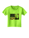 Patriotic USA Flag with Bald Eagle Toddler T-Shirt by TooLoud-Toddler T-Shirt-TooLoud-Lime-Green-2T-Davson Sales