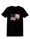 Patriotic USA Flag with Bald Eagle Womens Dark T-Shirt by TooLoud