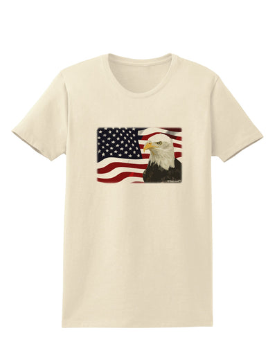 Patriotic USA Flag with Bald Eagle Womens T-Shirt by TooLoud-Womens T-Shirt-TooLoud-Natural-X-Small-Davson Sales