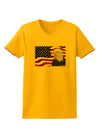 Patriotic USA Flag with Bald Eagle Womens T-Shirt by TooLoud-Womens T-Shirt-TooLoud-Gold-X-Small-Davson Sales