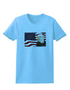 Patriotic USA Flag with Bald Eagle Womens T-Shirt by TooLoud-Womens T-Shirt-TooLoud-Aquatic-Blue-X-Small-Davson Sales