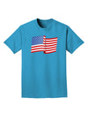 Patriotic Waving USA American Flag Adult Dark T-Shirt-Mens T-Shirt-TooLoud-Turquoise-Small-Davson Sales
