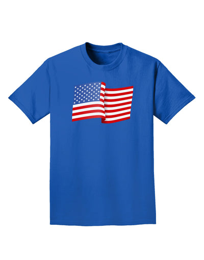 Patriotic Waving USA American Flag Adult Dark T-Shirt-Mens T-Shirt-TooLoud-Royal-Blue-Small-Davson Sales
