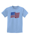 Patriotic Waving USA American Flag Childrens T-Shirt-Childrens T-Shirt-TooLoud-Light-Blue-X-Small-Davson Sales