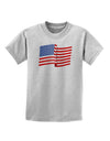 Patriotic Waving USA American Flag Childrens T-Shirt-Childrens T-Shirt-TooLoud-AshGray-X-Small-Davson Sales