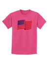 Patriotic Waving USA American Flag Childrens T-Shirt-Childrens T-Shirt-TooLoud-Sangria-X-Small-Davson Sales
