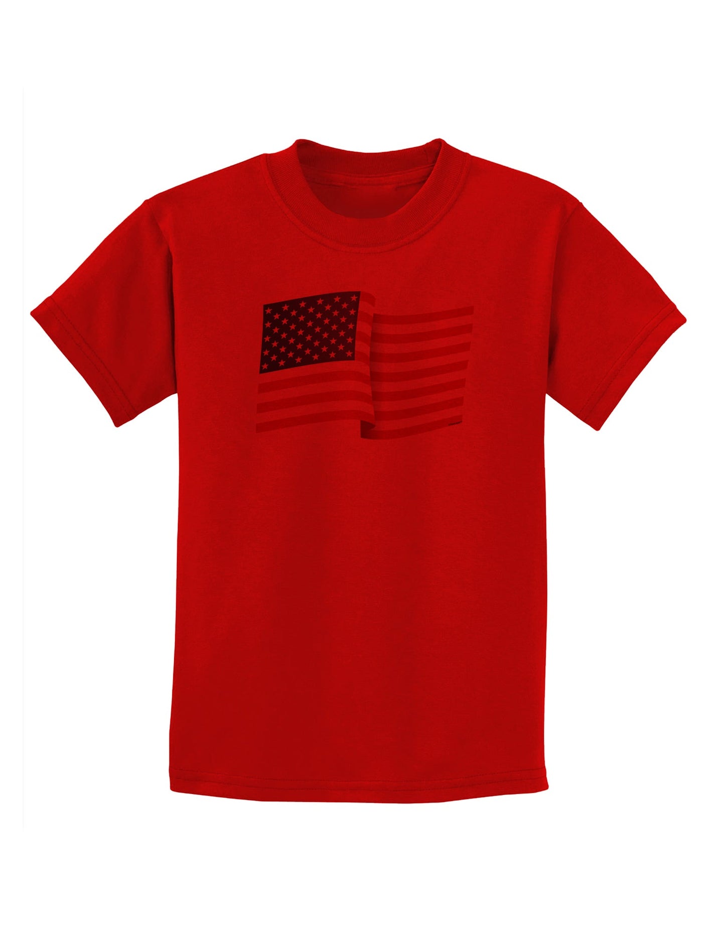 Patriotic Waving USA American Flag Childrens T-Shirt-Childrens T-Shirt-TooLoud-Red-X-Small-Davson Sales