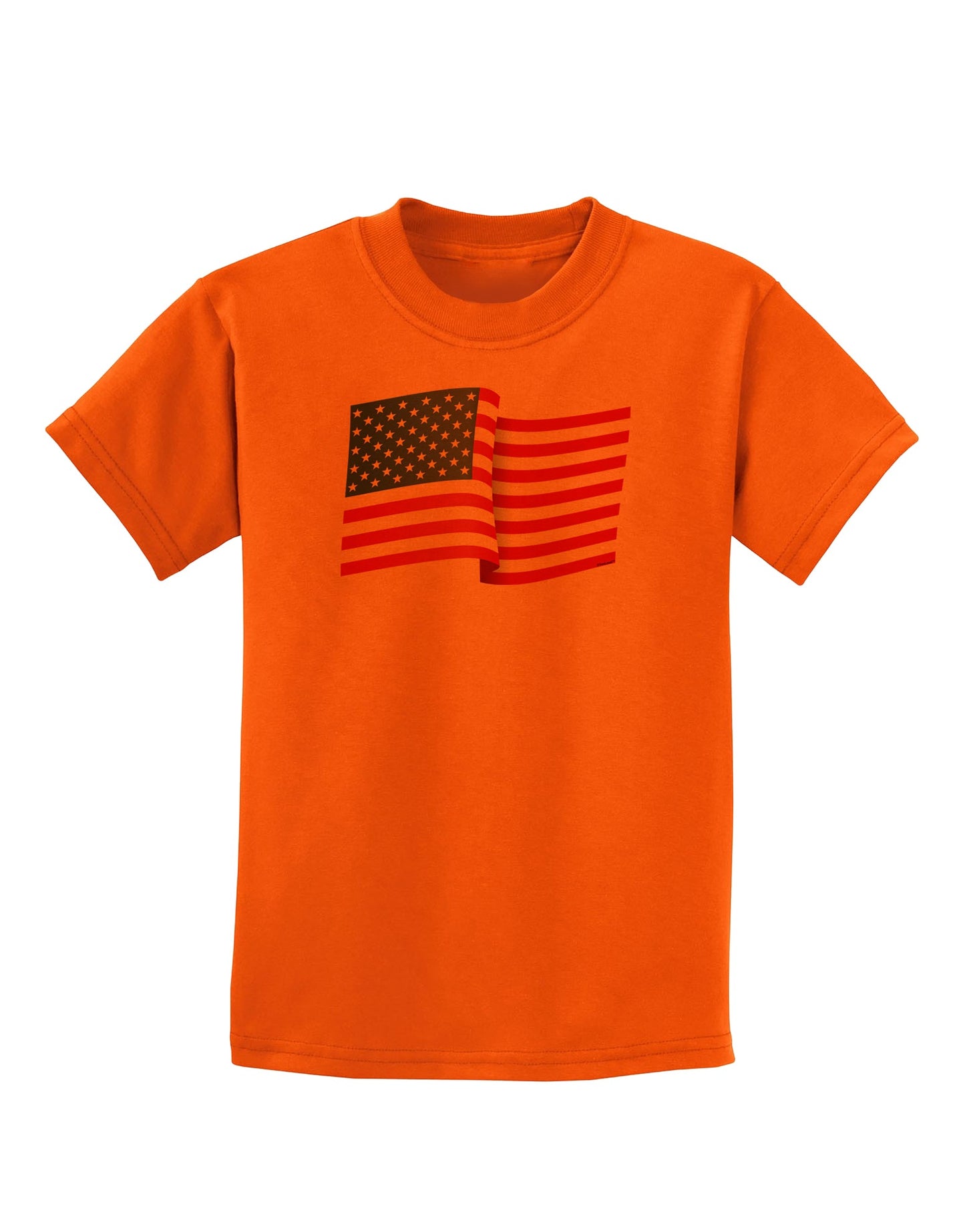 Patriotic Waving USA American Flag Childrens T-Shirt-Childrens T-Shirt-TooLoud-Orange-X-Small-Davson Sales