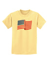 Patriotic Waving USA American Flag Childrens T-Shirt-Childrens T-Shirt-TooLoud-Daffodil-Yellow-X-Small-Davson Sales