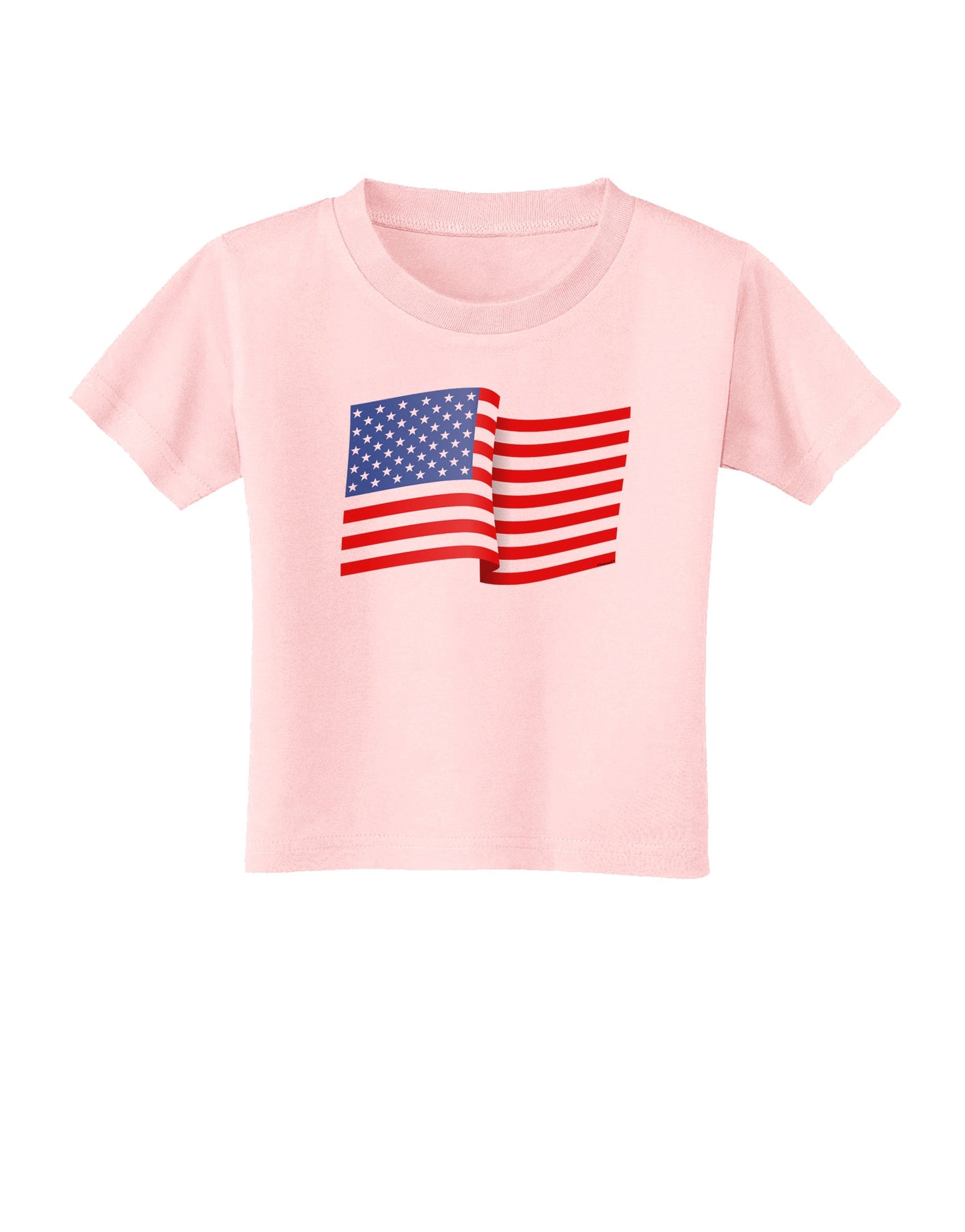Patriotic Waving USA American Flag Toddler T-Shirt-Toddler T-Shirt-TooLoud-Light-Pink-2T-Davson Sales