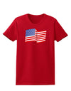 Patriotic Waving USA American Flag Womens Dark T-Shirt-TooLoud-Red-X-Small-Davson Sales