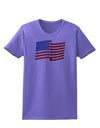 Patriotic Waving USA American Flag Womens T-Shirt-Womens T-Shirt-TooLoud-Violet-X-Small-Davson Sales